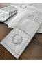 Başak Cream Silver 12-Person 37 Piece Tablecloth Runner Set Embroidered Leather Dining Presentation Set - 2
