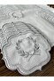 Basak Cream Silver Tablecloth for 6 People 19-Piece Table Runner Set Embroidered Leather Meal Presentation Set - 3