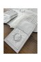 Virgo Cream Silver 8-Person 25-Piece American Service and Runner Set Embroidered Leather Dining Presentation Set - 3
