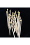No:13 - 100 Pieces Decorative Gold Color 5 Mm Beaded Stylish Cocktail Toothpicks
