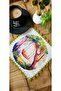 2 pcs decorative peanut green swing patterned cocktail presentation napkins - 4