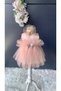 Baby Girl Newborn Mevlit Dress Glitter Tulle Detailed Gift Mevlut Dress Hair Band - 3