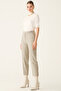Hembly Regular Fit Ankle Length High Waist Gray Color Women's Trousers - 3