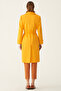 Anderson Regular Fit Men's Collar Below Knee Tangerine Color Women's Trench Coat - 4