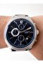 43 Mm Function Men's Wristwatch with Steel Bracelet