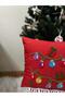 Punchhatolyesii Mery Christmas New Year (NEW YEAR) Punch Decorative Throw Pillow Case Red 43x43 - 2