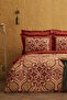 Savoy 100% Cotton Double Satin Duvet Cover Set Brown - 2