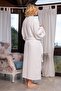 Waffle Kimono Bathrobe Organic Ultra Luxury Dressing Gown/Bathrobe 100% Cotton - 2