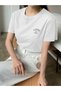 Women's White Sunshine Printed Oversize T-shirt - 5