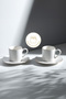 Duru porcelain mother of pearl gilded coffee cup set for 6 people - 4