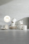 Duru porcelain mother of pearl gilded coffee cup set for 6 people