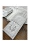 Virgo Cream Silver 12-Person 37-Piece American Service and Runner Set Embroidered Leather Dining Presentation Set - 3