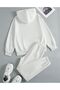 Plus Size 'I Am Perfect' Detail Printed Hooded Bottom-Top Tracksuit Set - 2