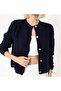 Women's Crew Neck Gold Buttoned Teddy Cardigan - 5