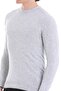 Gray Regular Fit Plain Crew Neck Wool Knitwear Sweater - 5