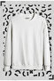 White Crew Neck Sweatshirt Gray Sweatpants Set 2-Piece Combination - 2