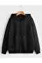 Black Hooded Cardigan Gray Sweatpants Set 2-Piece Combination - 3