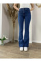 Spanish Color Colorfast Lycra High Waist Dark Blue Jeans