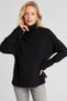 Women's Black Fisherman Corded Knitwear Sweater AYD257 - 2