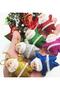 Christmas Tree Ornament 6-Piece Santa Claus Hanging Ornament Mixed Color Glitter Pine Tree Ornament - 5