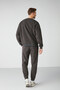 Benjamin Men's Fleece Thick Textured Embroidered Round Collar Sweatshirt - 5