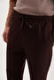 Walsh Men's Pique Look Special Fabric Flexible Double Leg Corded Elastic Waist Claret Red Trousers - 5