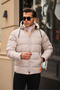 WATER AND COLD PROOF WINTER HOODED WITH POLE INSIDE ORANGE DETAIL BLACK MEN'S WINTER Puffed Coat - 2