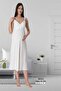 Women's Ecru Lace Strappy Cotton Maternity Nightie - 3