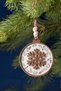 Christmas Pine Tree Ornament with Scandinavian Style Large Snowflake and Christmas Flowers Around - 2