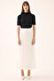 Dixie Regular Fit Long Length Ecru Color Skirt