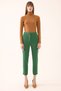 İbbie Slim Fit Ankle Length Tube Leg Emerald Green Color Women's Trousers