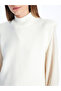 Women's Half Turtleneck Plain Knitwear Sweater - 4