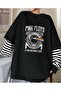 Modessy Pink Floyd Printed Fake Sleeves Unisex Black T-Shirt