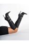 Berthe Black Matte 10 cm Women's Boots, Heeled Boots - 2