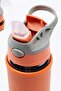 Leather Covered Glass Flask with Straw - 500 ml-H2O87152 Orange - 2