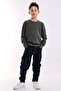 İZMİR BOY'S KHAKI CYCLING COLLAR FLAT KNITWEAR SWEATER - 2