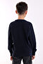 İZMİR BOY'S NAVY BLUE CYCLING COLLAR FLAT KNITWEAR SWEATER - 6
