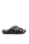 Genuine Leather Black Rubber Sole Classic Knitted Men's Slippers TG09952131430 - 4