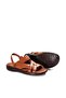 Leather Tan Rubber Sole Classic Men's Sandals TG099521311015 - 3