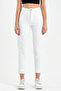 Jaxen Women's White High Waist Boyfrend Mom Jeans Pants