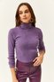 Women's Purple Turtleneck Camisole Sweater KZK-19000395 - 3