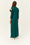 Women's Emerald Green Off-The-Shoulder Lycra Maxi Flared Dress Elb- 19001990 - 6