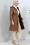 5012 Short Leather Coat Tan - 3