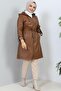 5012 Short Leather Coat Tan - 5