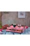 Wooden Decorative and Decorative Coffee Cup & Serving Stylish 4-Section Tray with Drawers (PINK)