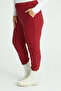 Women's Burgundy White Striped Flexible Crepe Fabric Trousers - 4