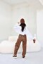 Women's Black Cargo Pocket Jogger Leather Pants - 3