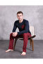 Bayram Men's Pajama Set Plaid Printed ,Long Sleeve, Pocketed , Transitional 100% Cotton , Dowry Suit, Groom's Suit - 5