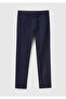 Men's Navy Blue Slim Fit Chino Pants - 2