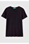 Women's Black Basic Short Sleeve Crew Neck Tshirt - 2